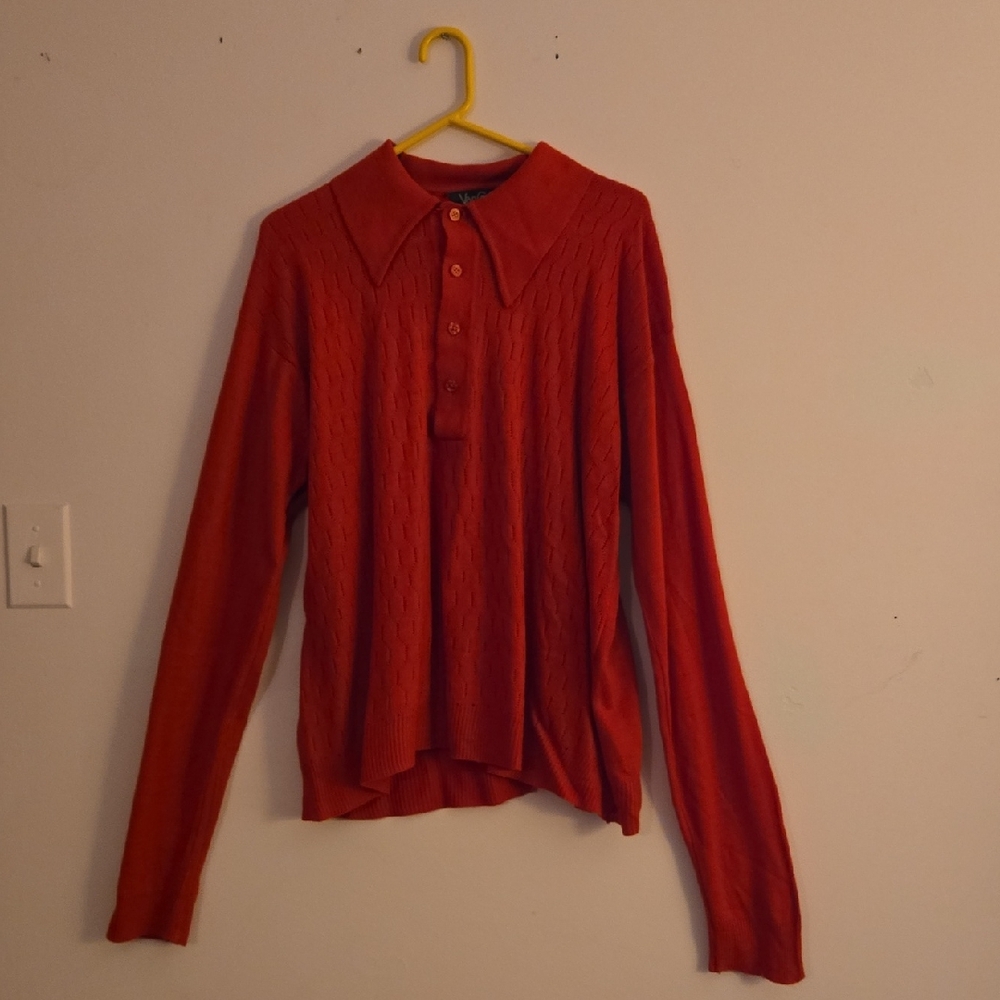 Men's Red Long Sleeve Shirt